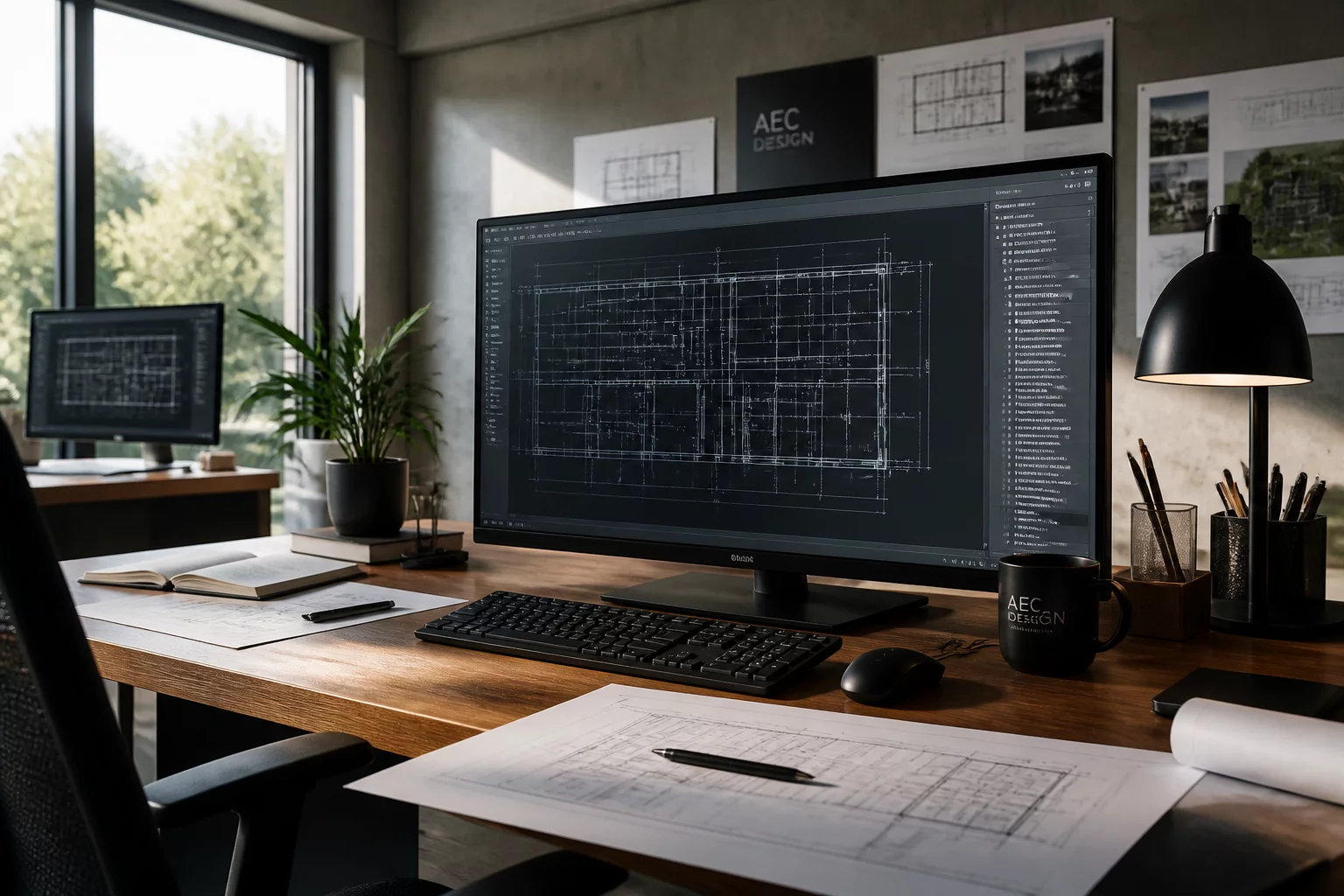 Modern AEC office workspace